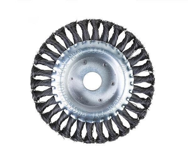 Wheel Knotted Steel Wire Brush 